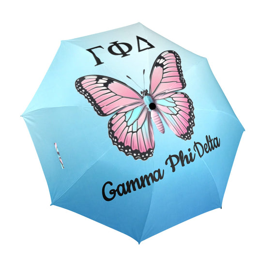 Gamma Phi Delta Butterly Semi-Automatic Foldable Umbrella