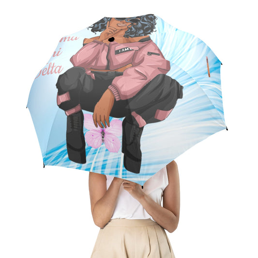 Gamma Phi Delta Semi-Automatic Foldable Umbrella