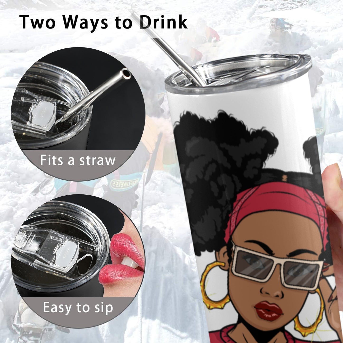 Chase Goals 20oz Tumbler with Lid and Straw