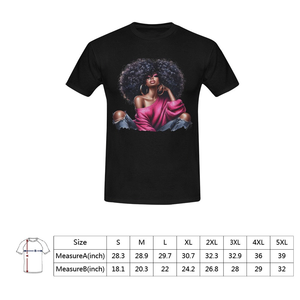 Big Hair Fuschia T-Shirt