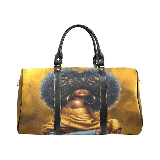 Big Hair Don't Care - Gold Travel Bag/Large